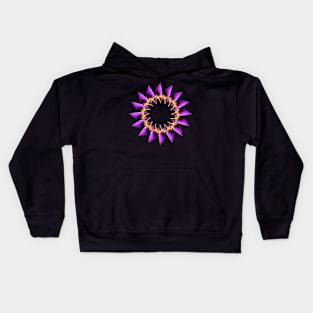 Purple and yellow mandala Kids Hoodie